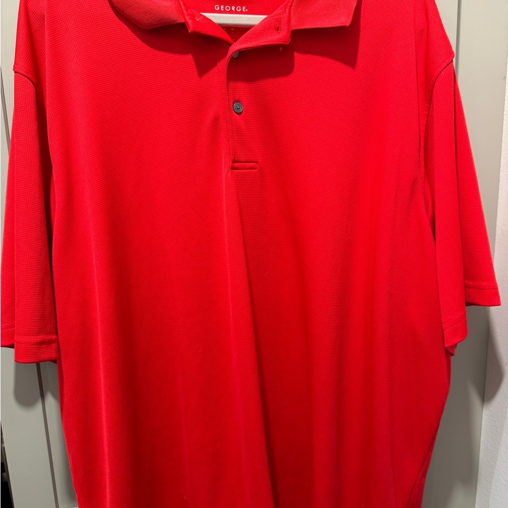 George Men's Bright Red Polo Shirt